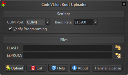 CodeVision Boot Uploader